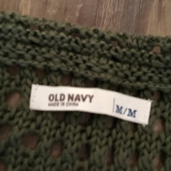 NWOT- beautiful olive green crocheted vest - Picture 3 of 4